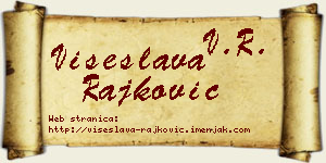 Višeslava Rajković vizit kartica